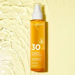 Clarins Sun Care Glowing Sun Oil High Protection for Body & Hair SPF30