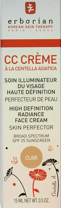 Erborian CC Creme High Definition Radiance Face Cream SPF25