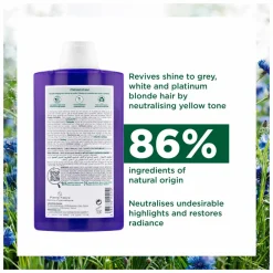 Klorane Centaury Anti-Yellowing Shampoo for Grey, Blonde Hair