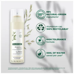 Klorane Dry Shampoo: Oat & Ceramide for Soft, Fresh Hair