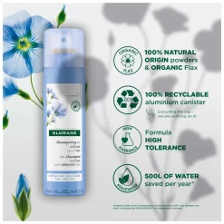 Klorane Flax Volume Dry Shampoo For Fine, Limp Hair