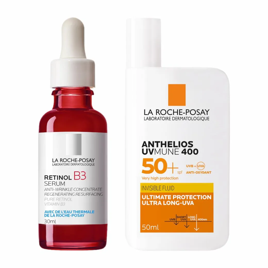 La Roche-Posay Anti-Wrinkle Correct + Protect Duo Routine Set: Retinol