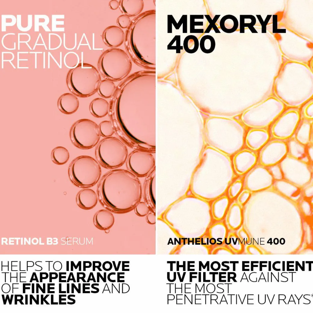 La Roche-Posay Anti-Wrinkle Correct + Protect Duo Routine Set: Retinol