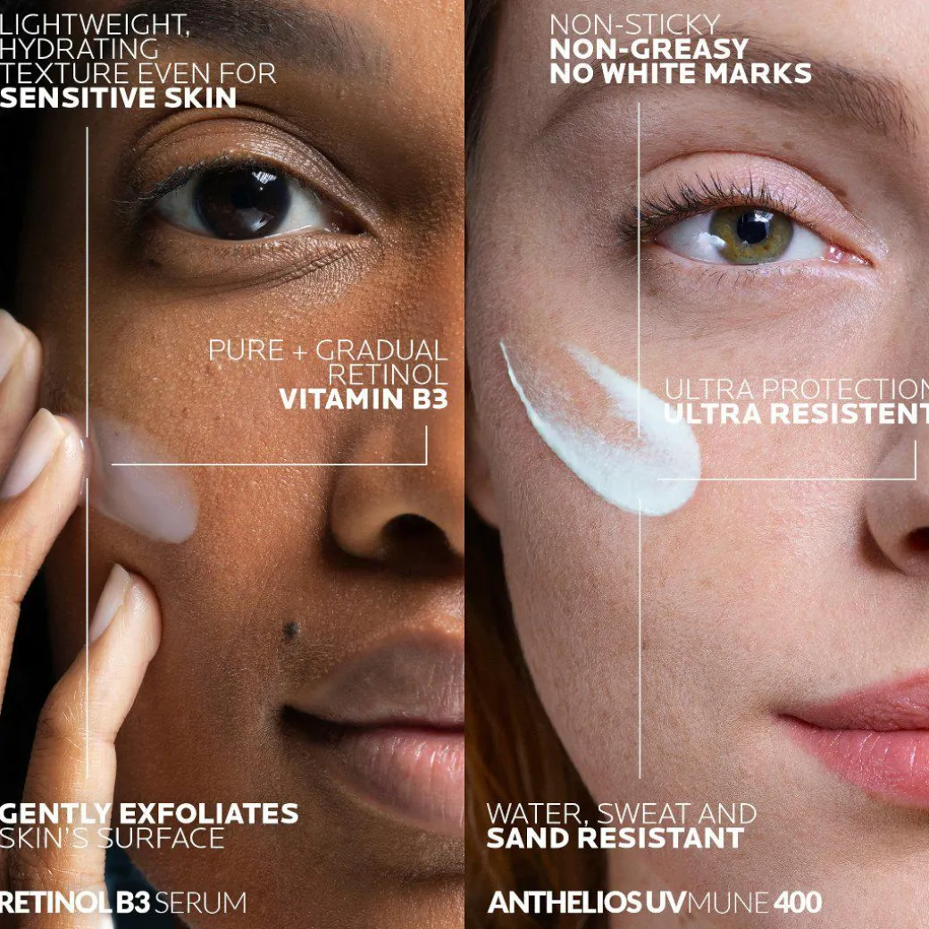 La Roche-Posay Anti-Wrinkle Correct + Protect Duo Routine Set: Retinol