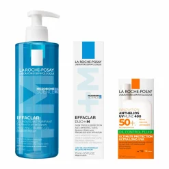 La Roche-Posay Breakout-Fighting Routine Set: Effaclar Cleanser, Corre