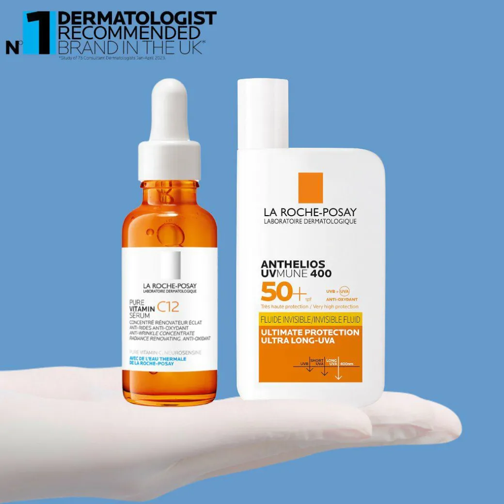 La Roche-Posay Daily Brighten & Protect Routine Set: Antioxidant 12% V