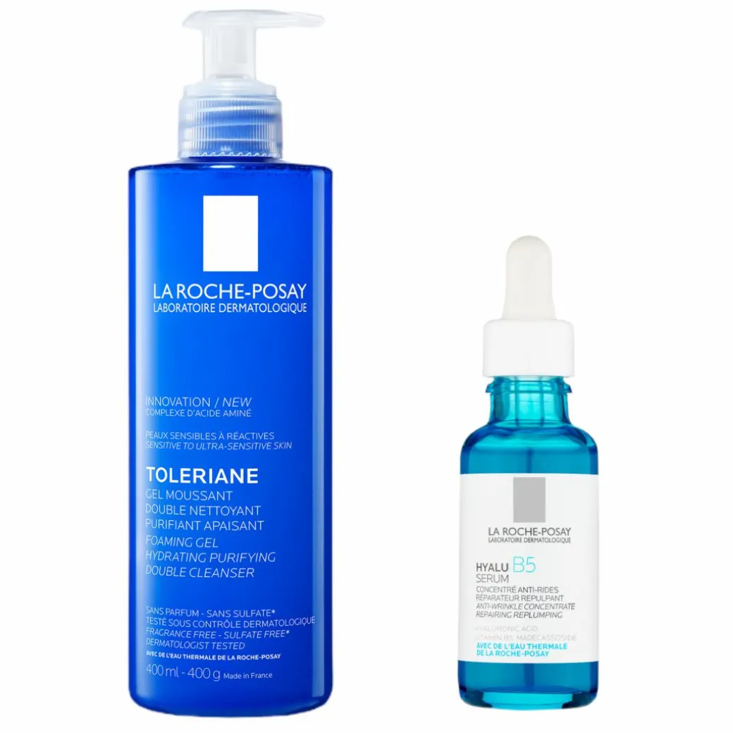 La Roche-Posay Daily Cleanse & Replump Routine Set