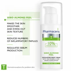 Pharmaceris T Sebo-Almond Peel 10% Mandelic Acid Exfoliating Night Cream