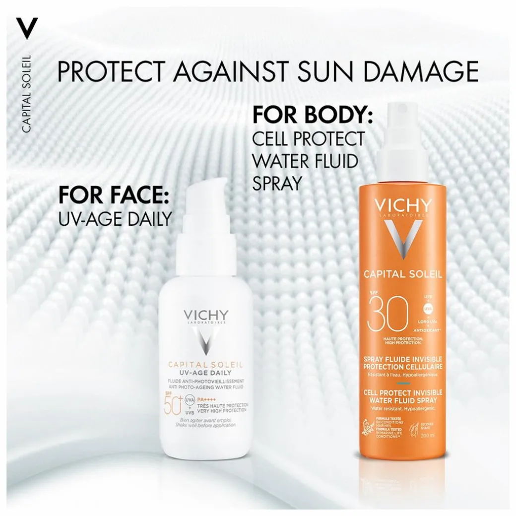 Vichy Capital Soleil Cell Protect Invisible High UVA + UVB Sun Protection Spray SPF30