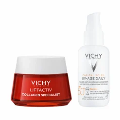 Vichy Daily Moisturise and SPF Routine Set: Collagen Day Cream & Face