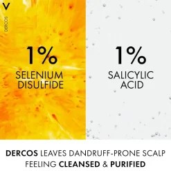 Vichy Dercos Anti-Dandruff Advanced Action Shampoo for Itchy Scalp, Dry Hair