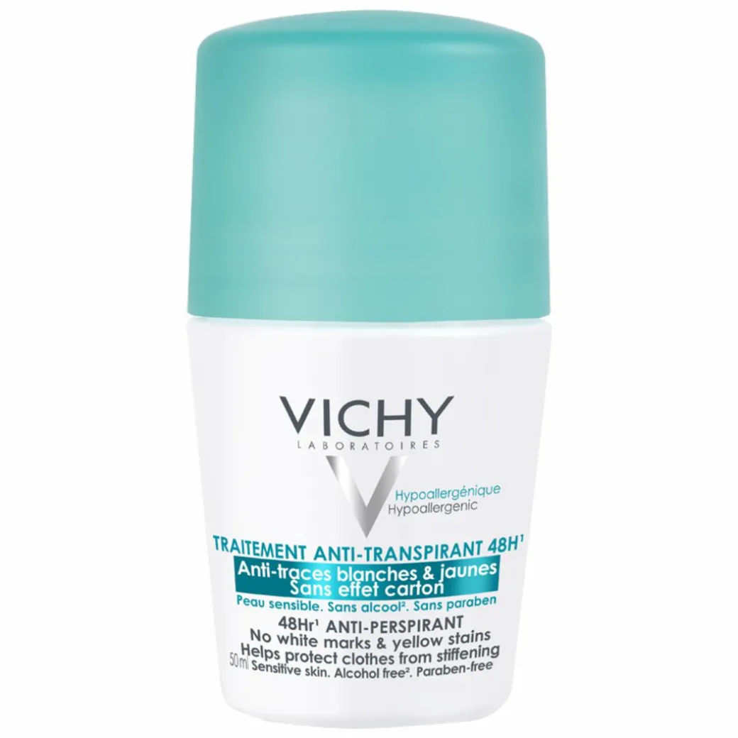 Vichy 48hr Anti-Perspirant Roll On - No White Marks and Yellow Stains
