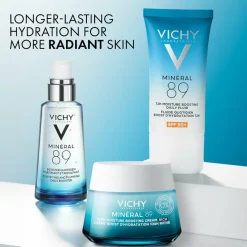 Vichy Minéral 89 Hydration Hyaluronic Acid Routine Set: Serum, Moistur